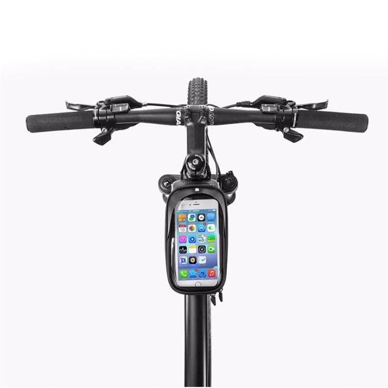 ROCKBROS Vedenpitävä puhelinteline rungolle säilytystilalla